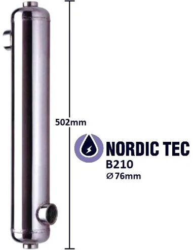 warmtewisselaar zwembad warmtepomp - Nordic Tec B210 61kW