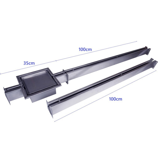 RVS sleufgoot Afvoergoot dimensies