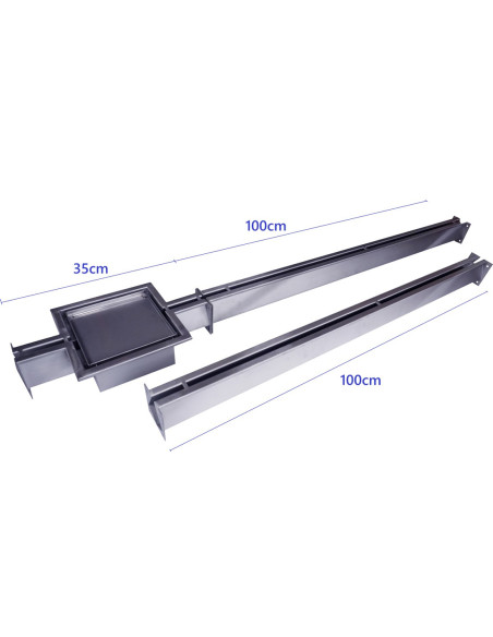 RVS sleufgoot Afvoergoot dimensies