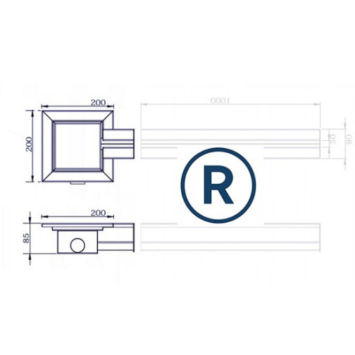 Afvoer Rooster voor garage, kelder, terras, stookruimte – 2 EXITS