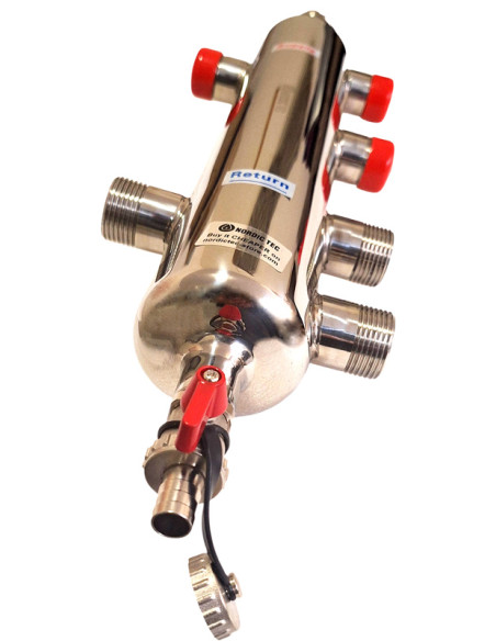 open verdeler vloerverwarming 2+1 Nordic Tec voor 3 circuits BE2